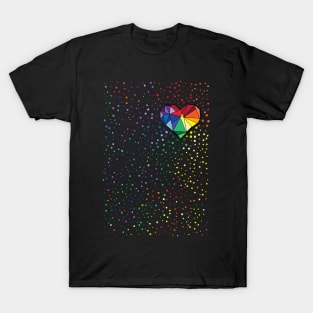 Colorful geometric heart T-Shirt